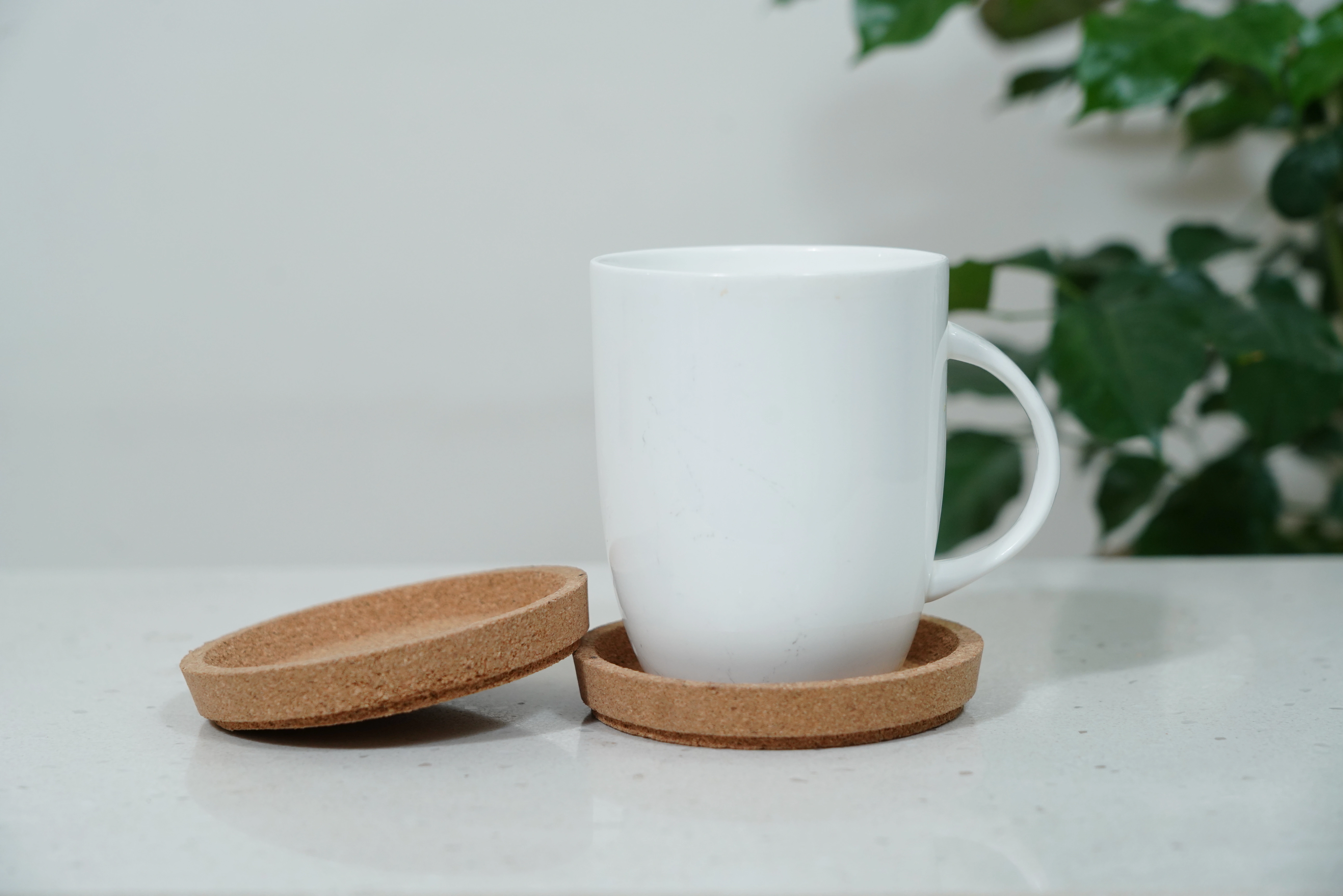 Round Cork Coaster Set for surface protection